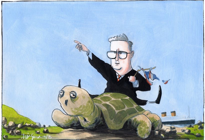 Sketch: Keir Starmer insists he's moving 'at speed'. Whose speed?